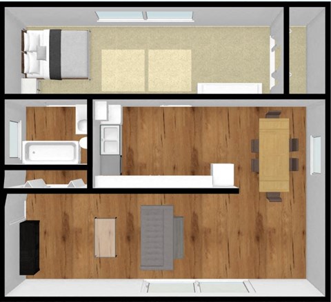 Somerset Meadows Small One Bedroom One Bathroom Floor Plan